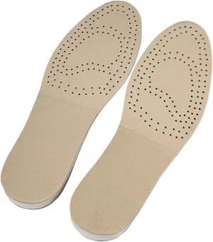 1Pair Breathable Cowhide Height Increase Insoles Invisible Heel Lift Inserts for Shoes Comfortable Shoe Pads for Sneakers and Boots for Height Boosting