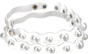 1Pair Elastic High Heel Shoe Straps Detachable Loose Lace for High Heels Chic Pearl Design with Buckle Decorative Accessories for Stylish Footwear