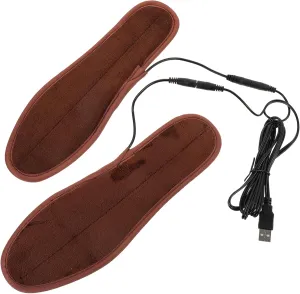 1Pair Heated Insoles for Winter Rechargeable Heating Shoe Inserts Quick Heating Compatible with All Shoe for Cold Weather Foot Warmers for Outdoor Activities