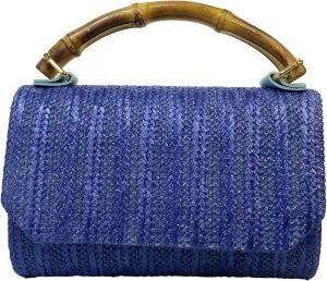 2025 Straw Clutch Bag Bamboo Handle Chic Versatile Elegant Handbag Woven Beach Purse Flip Top Envelope Chain Crossbody Bag