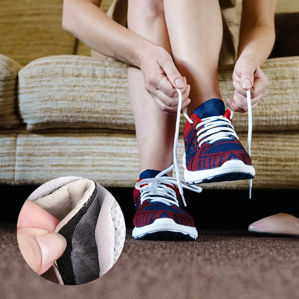 3 Pairs Feet Cushions for Heel Pain Breathable High Heel Grip Protectors Non-Shoe Inserts Comfortable Foot Pads Sole Protectors