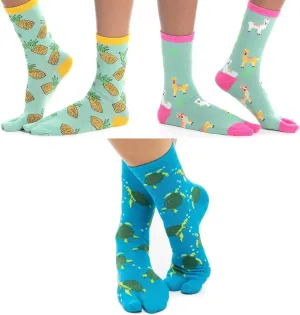 3 pairs V-Toe split-toe flip flop socks size women 7-11.5 men 6-10.5