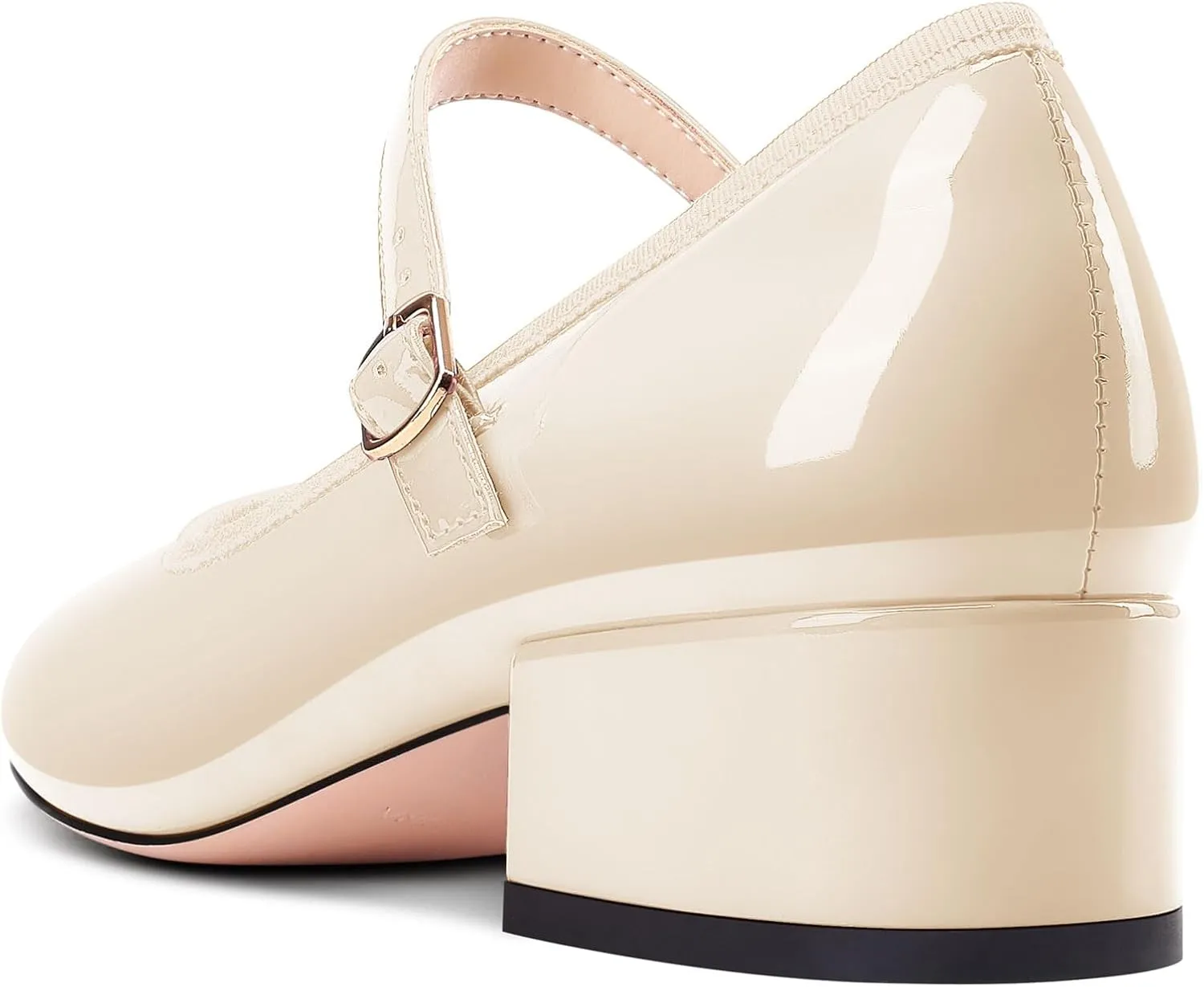 Aachcol Womens Mary Jane Shoes Round Toe Chunky Block Heel Mary Jane Pumps Office Low Heel Dress Shoes 2.0 Inches Heels