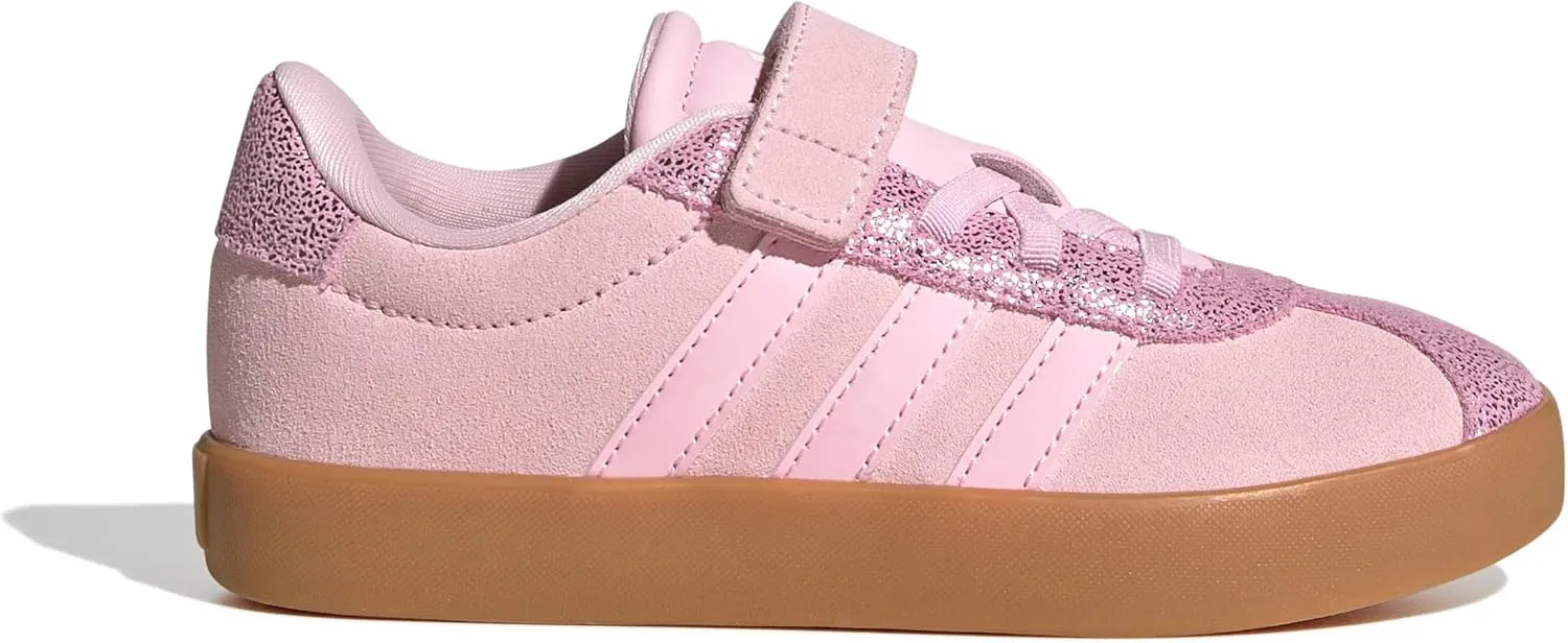 adidas Unisex-Child Vl Court 3.0 Elastic Lace & Strap Sneaker