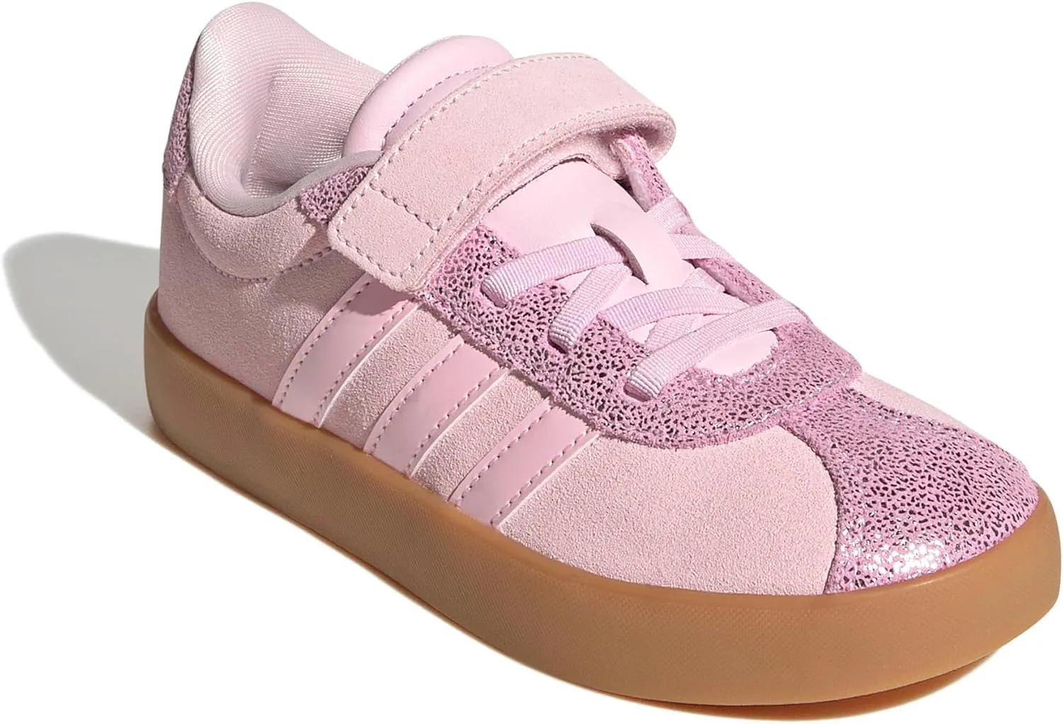 adidas Unisex-Child Vl Court 3.0 Elastic Lace & Strap Sneaker