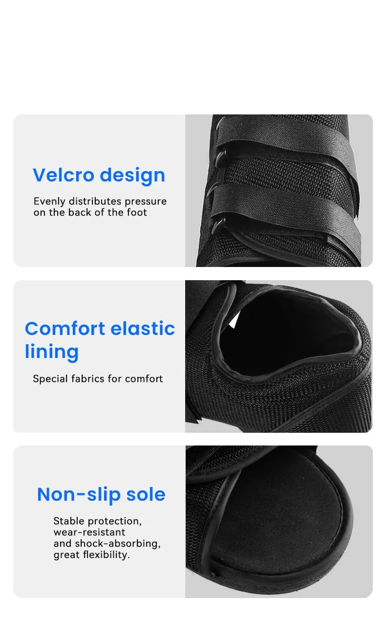 Adjustable Post Op Recovery Shoe - Support for Foot Surgery, Fractures, Bunions, and Hammer Toe - Left/Right Foot - Lightweight Closed Toe Medical Walking Shoe for Seniors (Large)