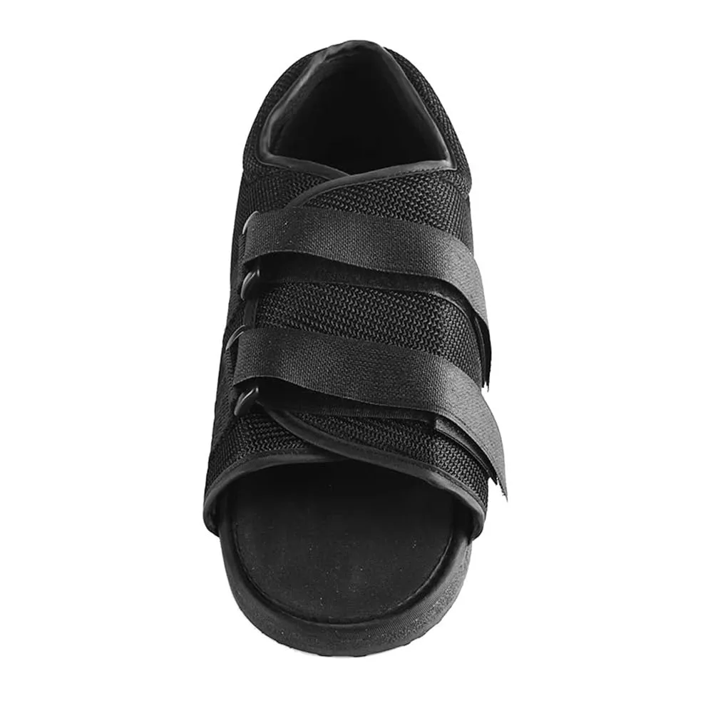 Adjustable Post Op Recovery Shoe - Support for Foot Surgery, Fractures, Bunions, and Hammer Toe - Left/Right Foot - Lightweight Closed Toe Medical Walking Shoe for Seniors (Large)
