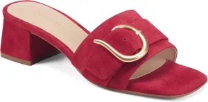 Aerosoles Women's Evvie Slide Sandal, Red Suede, 5
