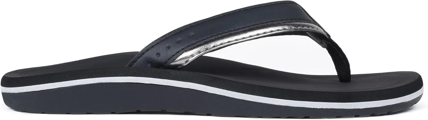 AEROTHOTIC Womens Casual Comfort Quick Drying Cushion Soft Flip Flops with Arch Support Non-Slip Thong Sandals