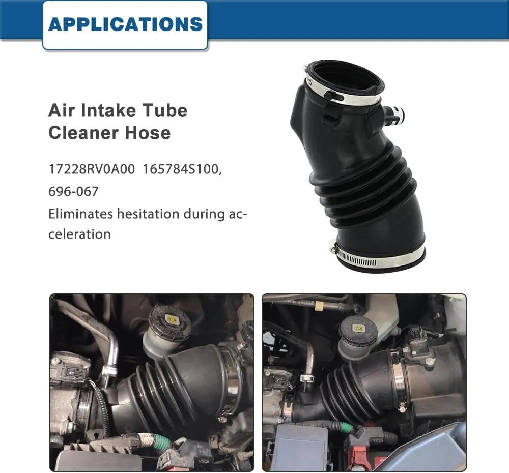 Air Intake Hose Compatible with Honda Odyssey 2011 2012 2013 2014 2015 2016 2017 V6 3.5L - Intake Filter Tube Replaces # 165784S100, 696-159 17228RV0A00 - Air Intake Duct Tube Boot