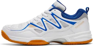 AIRFUL Men's Badminton Tennis Shoes Lightweight Wear-Resistant Indoor Court Training Racketball Squash Tennis Athletic Shoes (Color : Blue, Size : 5.5 Women/4 Men)