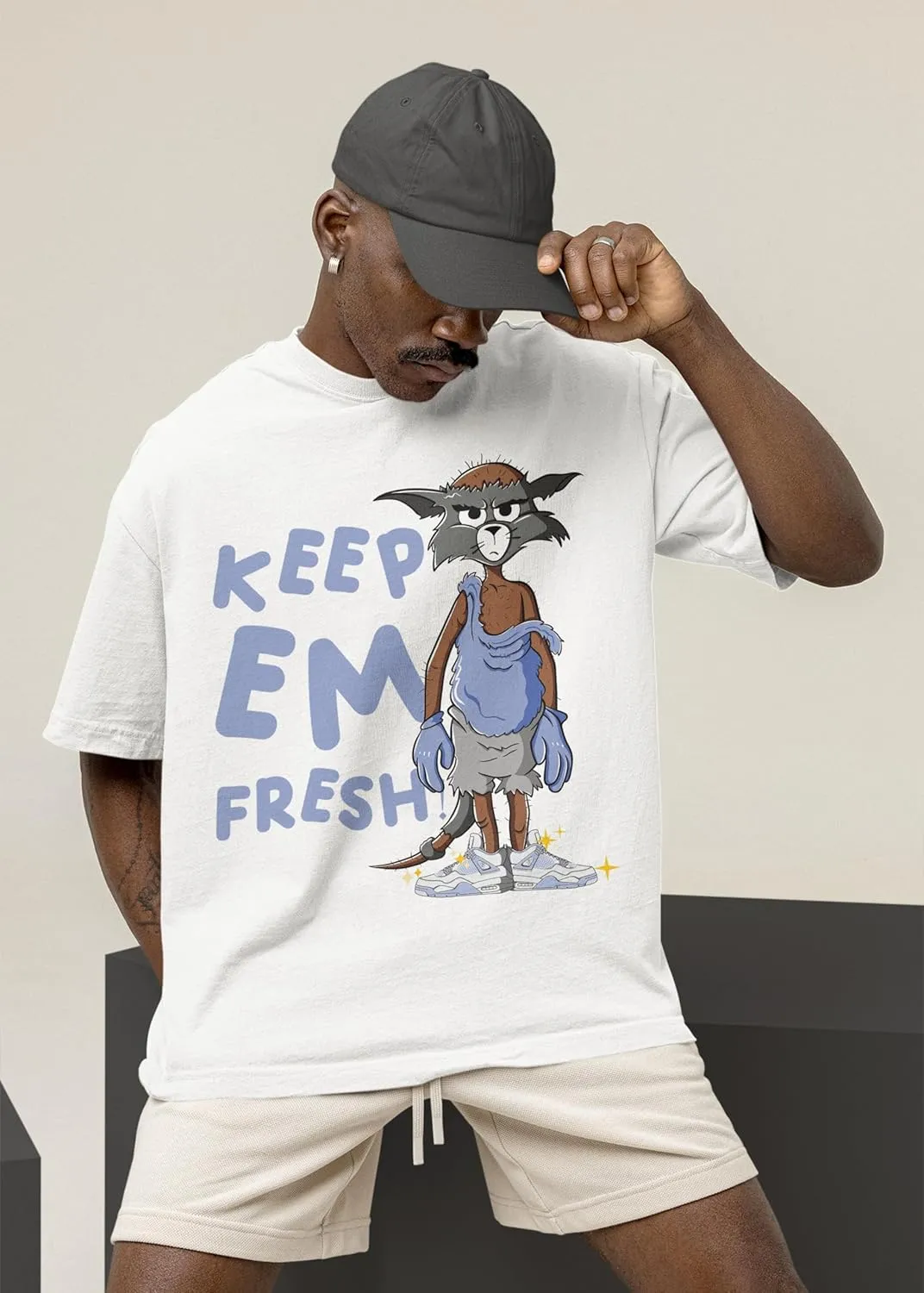 AJ 4 Aluminum 4s Forget Me Not Shirt, Keep Em Fresh, Shirts Match Sneakers 2D Sneaker T-Shirt Tee