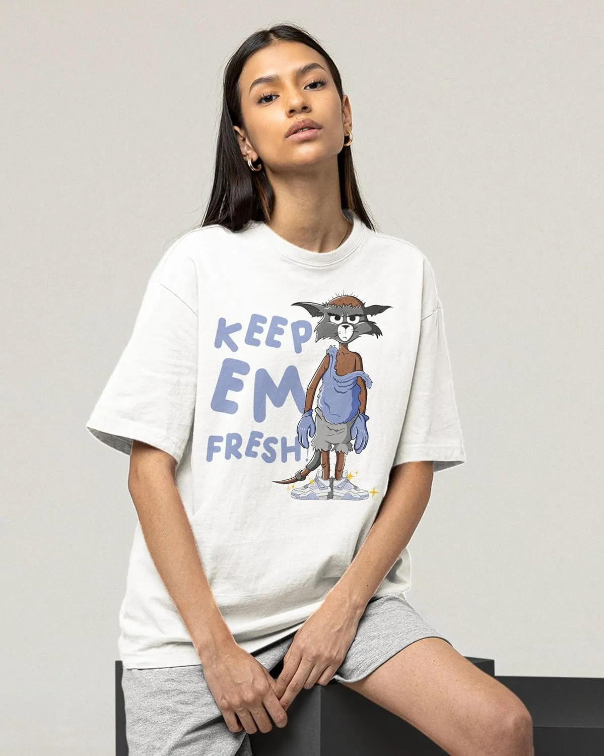 AJ 4 Aluminum 4s Forget Me Not Shirt, Keep Em Fresh, Shirts Match Sneakers 2D Sneaker T-Shirt Tee