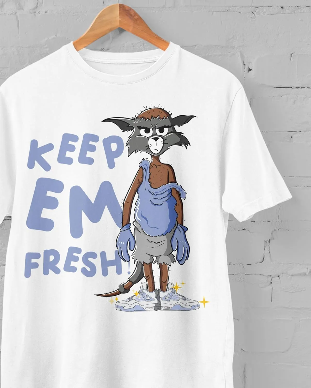AJ 4 Aluminum 4s Forget Me Not Shirt, Keep Em Fresh, Shirts Match Sneakers 2D Sneaker T-Shirt Tee