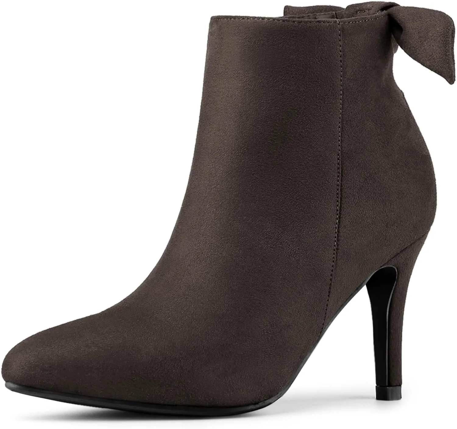 Allegra K Women's Pointed Toe Stiletto Heel Ankle Boots