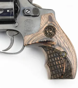 Altamont - S&W J Round Revolver Grips - Boot - Real Wood Gun Grips fit Smith & Wesson J Frame Round Butt .38 Special and 9mm Revolvers - Made in USA