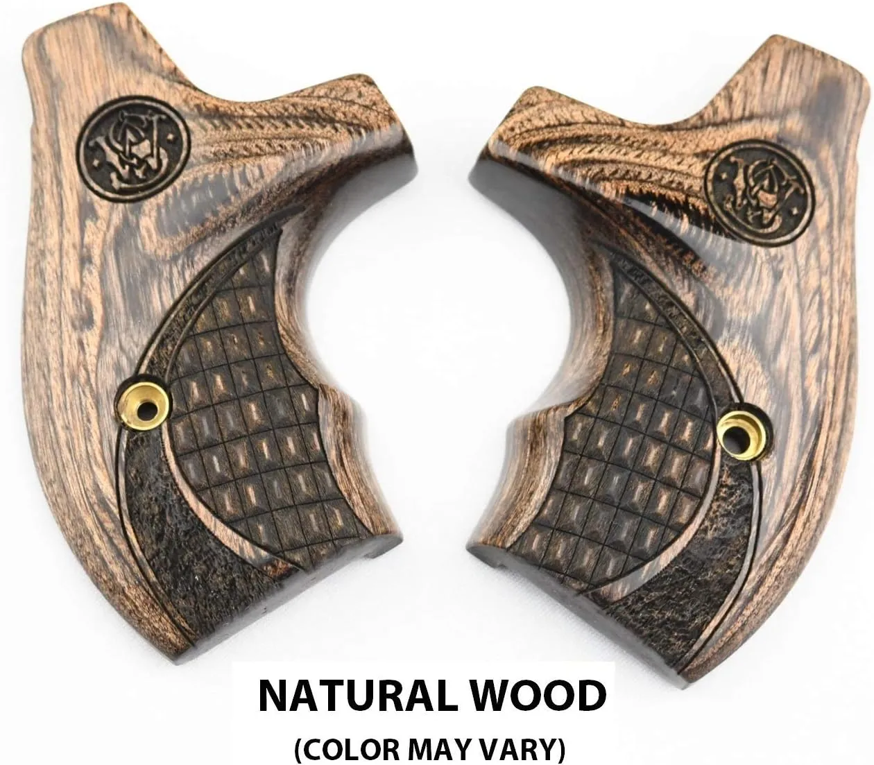 Altamont - S&W J Round Revolver Grips - Boot - Real Wood Gun Grips fit Smith & Wesson J Frame Round Butt .38 Special and 9mm Revolvers - Made in USA