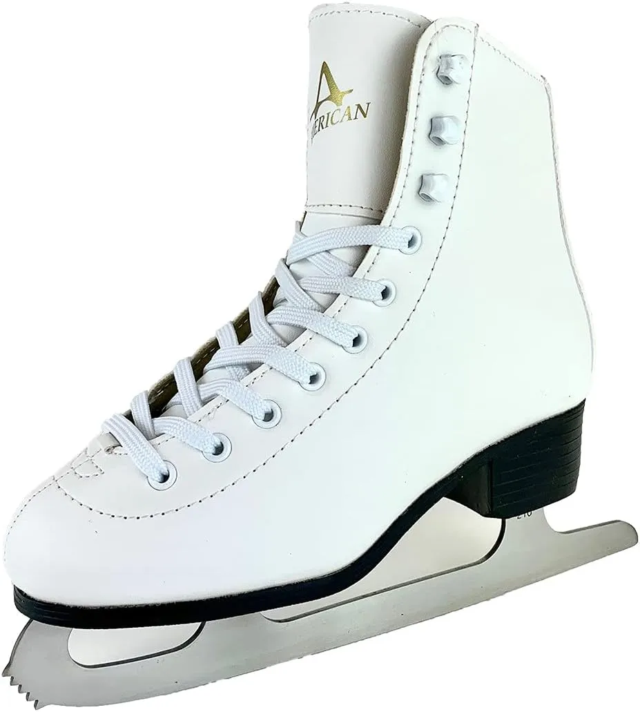 American Athletic Shoe Girl's Tricot Lined Ice Skates