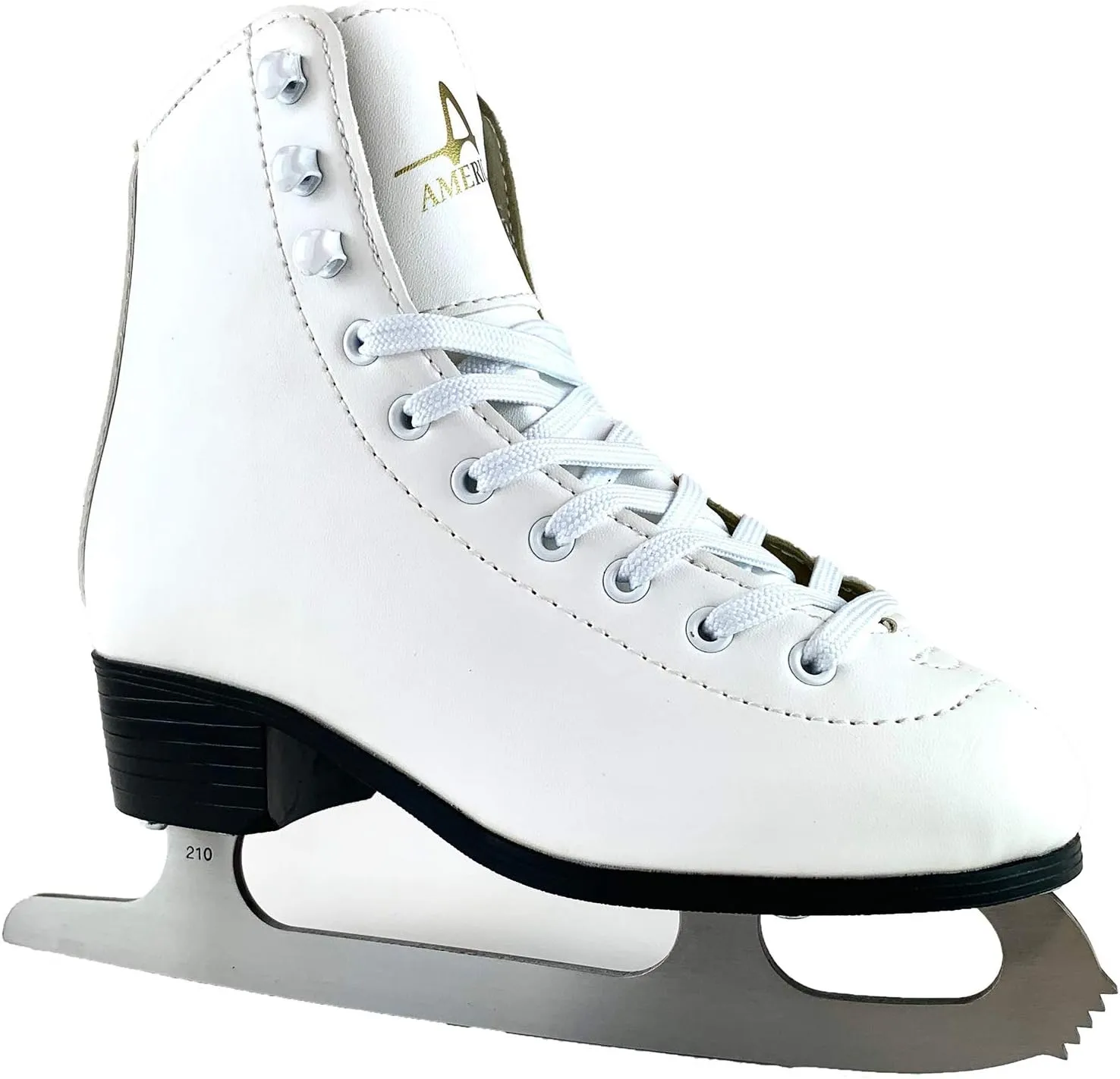 American Athletic Shoe Girl's Tricot Lined Ice Skates