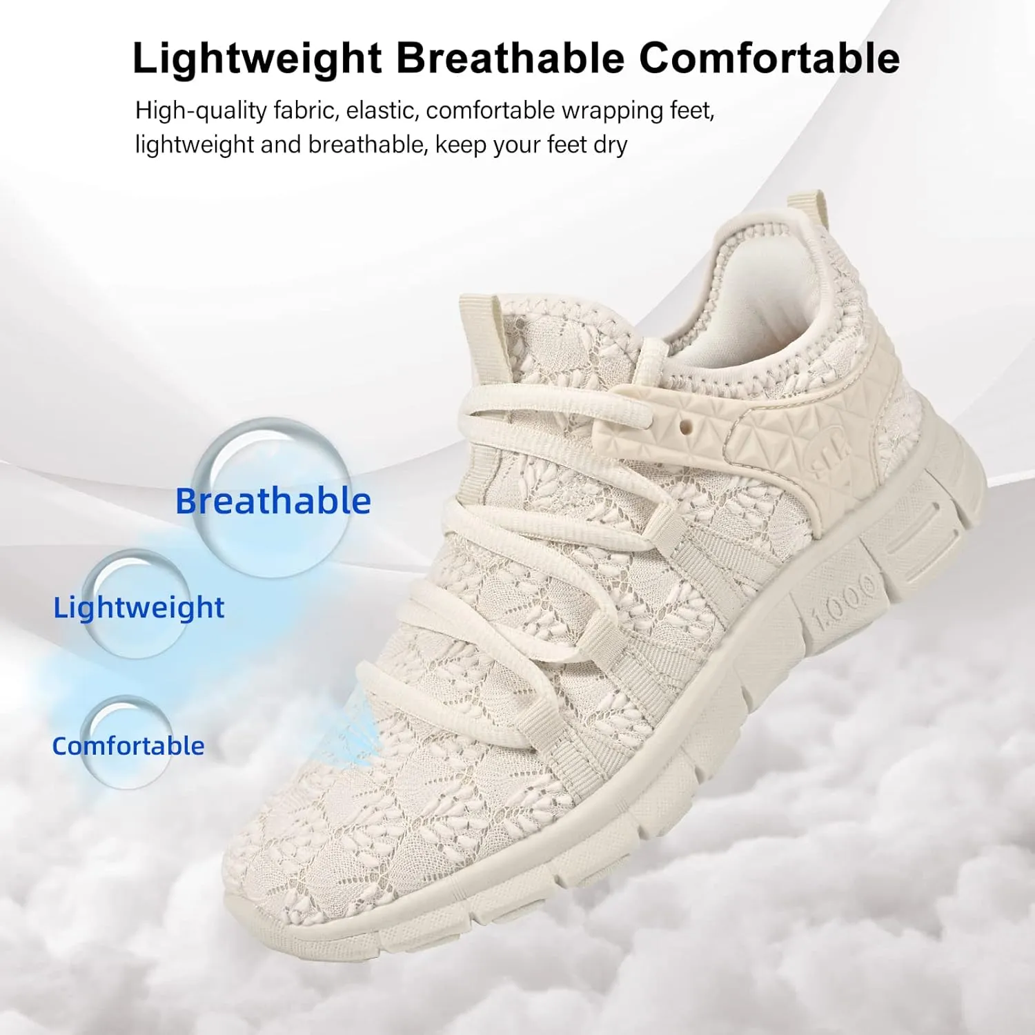 AOE Womens Fashion Walking Running Shoes Ultra Lightweight Breathable Mesh Tennis Shoes Non Slip Athletic Workout Gym Sneakers