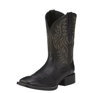 Ariat Men's Sport Black Deertan Western Boot