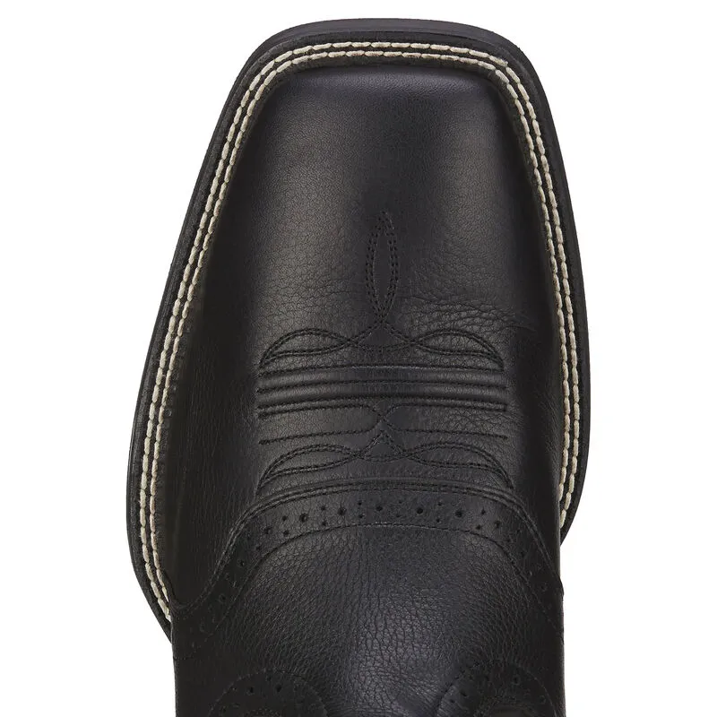 Ariat Men's Sport Black Deertan Western Boot