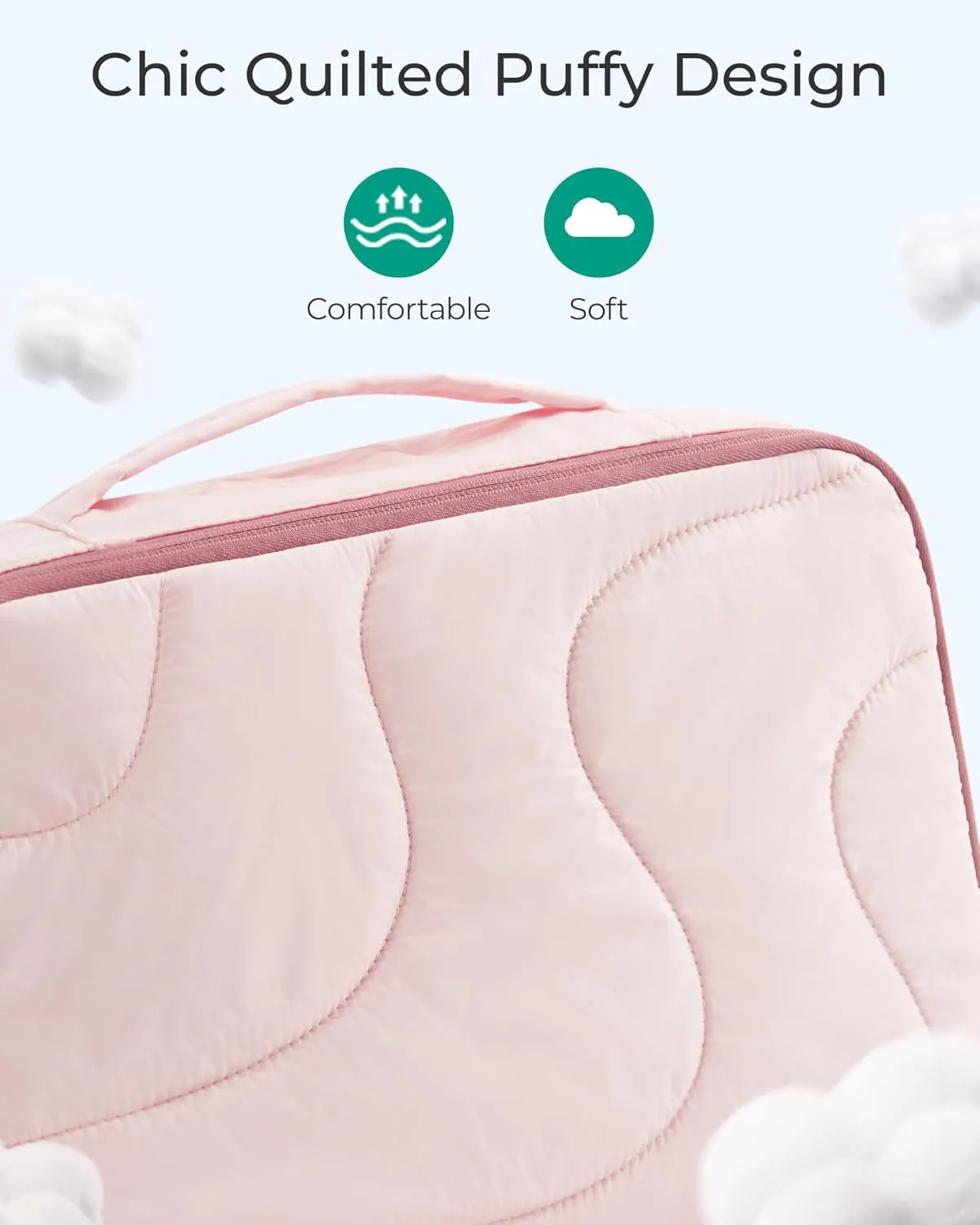 BAGSMART Wet Dry Bags 5 Pack, Travel Bags Reusable for Swimsuits, Baby Cloth Diapers, Beach, Pool, Ultra-Light Travel Packing Cubes for Women, Light Blue