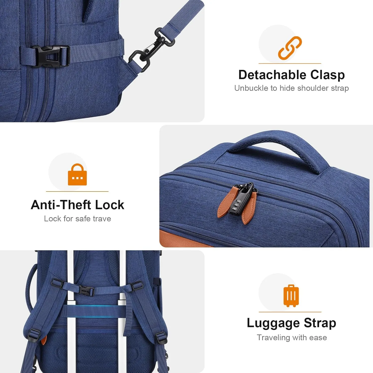 Bagsure Travel Backpack, 42L Carry on Luggage, Flight Approved Expandable Backpack, Laptop Backpack