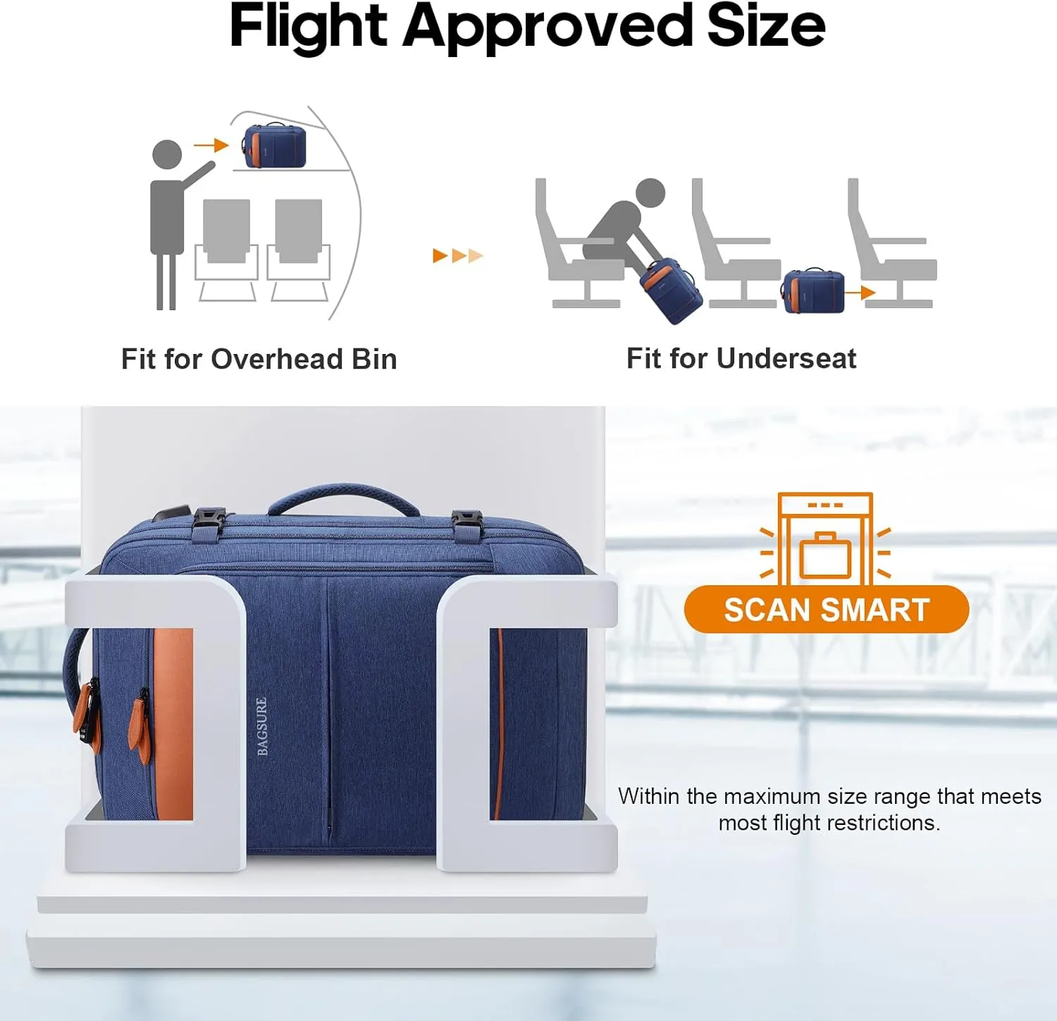 Bagsure Travel Backpack, 42L Carry on Luggage, Flight Approved Expandable Backpack, Laptop Backpack