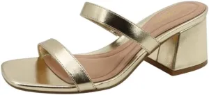 BAMBOO Women's Square Toe Ankle Strap Block Heel Sandal