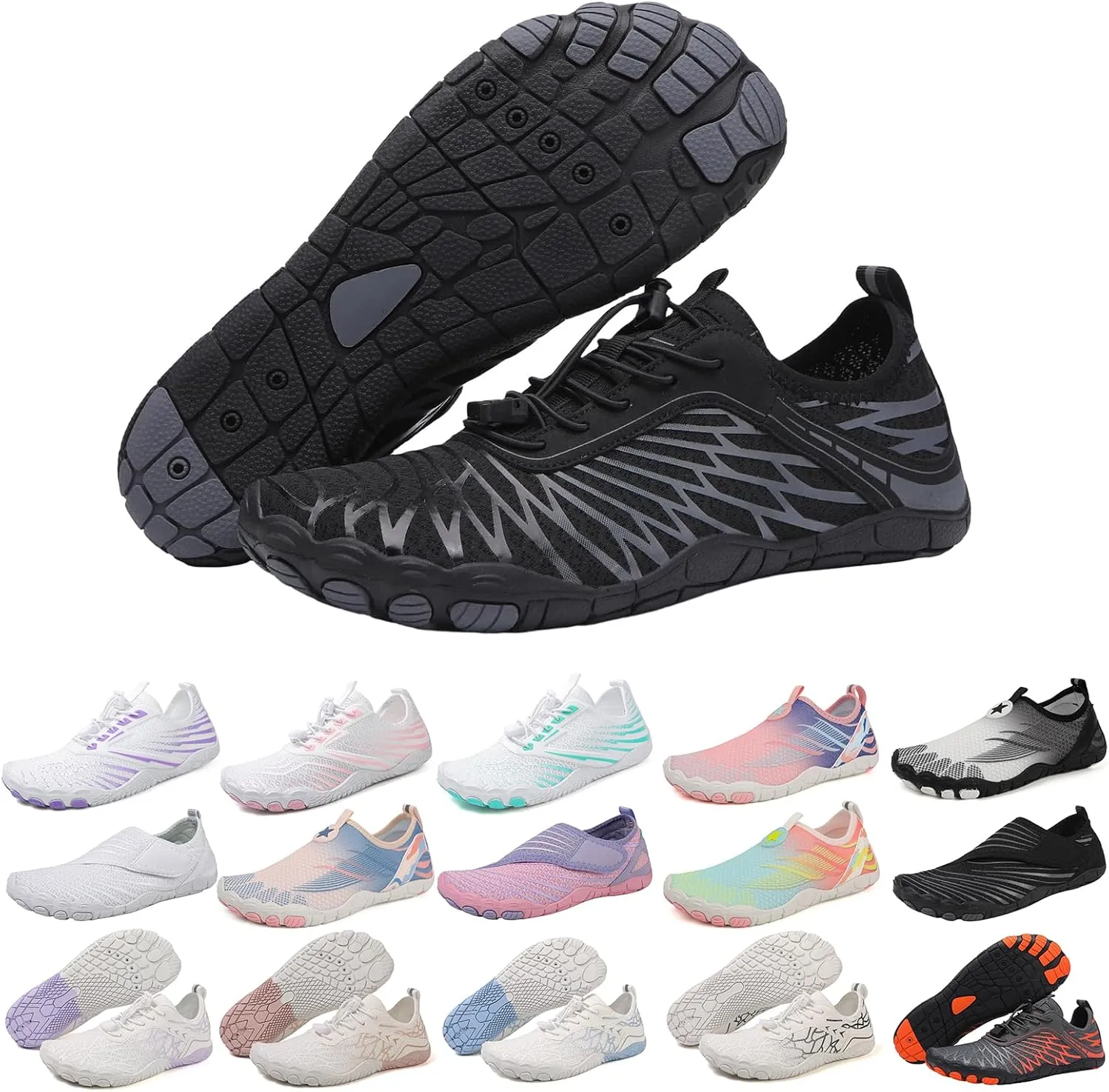 Barefoot Shoes Women Men, Unisex Waterproof Non Slip Hiking Shoes, Wide Toe Walking Hike Barefoot Footwear Shoes