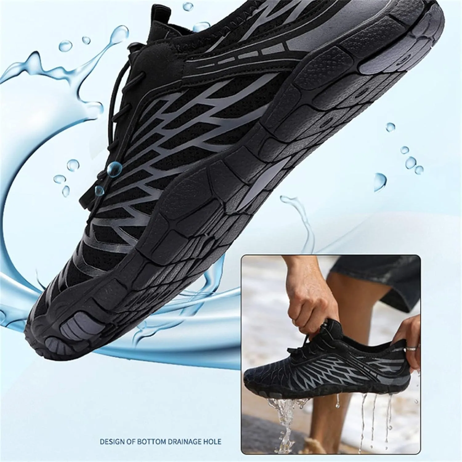 Barefoot Shoes Women Men, Unisex Waterproof Non Slip Hiking Shoes, Wide Toe Walking Hike Barefoot Footwear Shoes