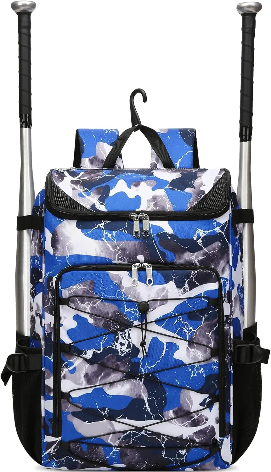 Baseball Softball Gear Bag Backpack for Boys Girls Ages 6-8 8-12 12-14 Large Kids T-Ball Bat Bags with Ventilated Shoe Compartment Baseball Softball Players Stuff Supplies