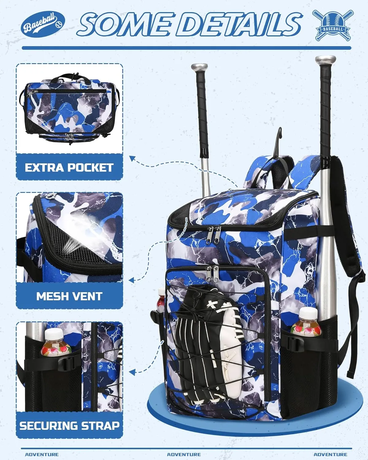 Baseball Softball Gear Bag Backpack for Boys Girls Ages 6-8 8-12 12-14 Large Kids T-Ball Bat Bags with Ventilated Shoe Compartment Baseball Softball Players Stuff Supplies