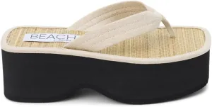 BEACH by Matisse Womens Vero Platform Flip Flop Casual Sandals Casual High Heel 3" & Up - Beige