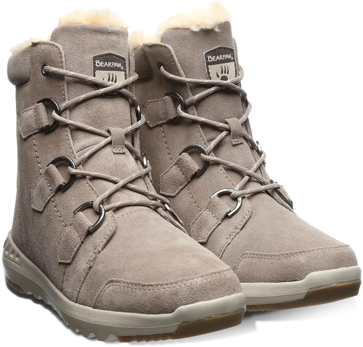 BEARPAW Womens Tyra Faux Fur Lined Suede Winter & Snow Boots