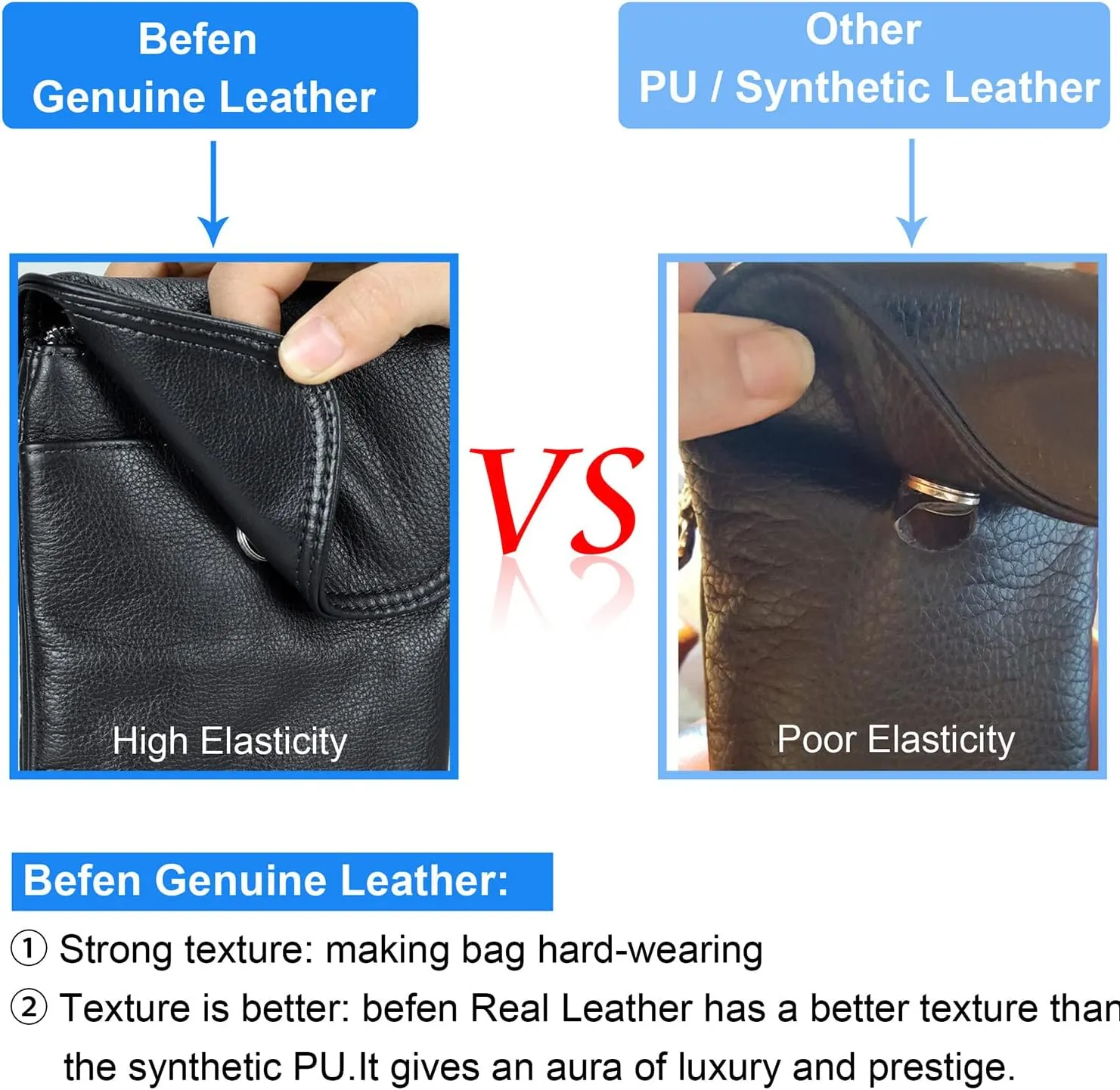befen Genuine Leather Small Crossbody Bags for Women Cell Phone Bag Cross Body Purses,Silver Zipper
