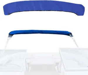 Bimini Top Storage Boot，600D Sun Protection Windproof Bimini top Boot Cover,Suitable for 3-4 Bows Bimini Tops,Tear Resistant Durable Canvas Waterproof Storage Boot Cover (Blue, 85"-90" W)
