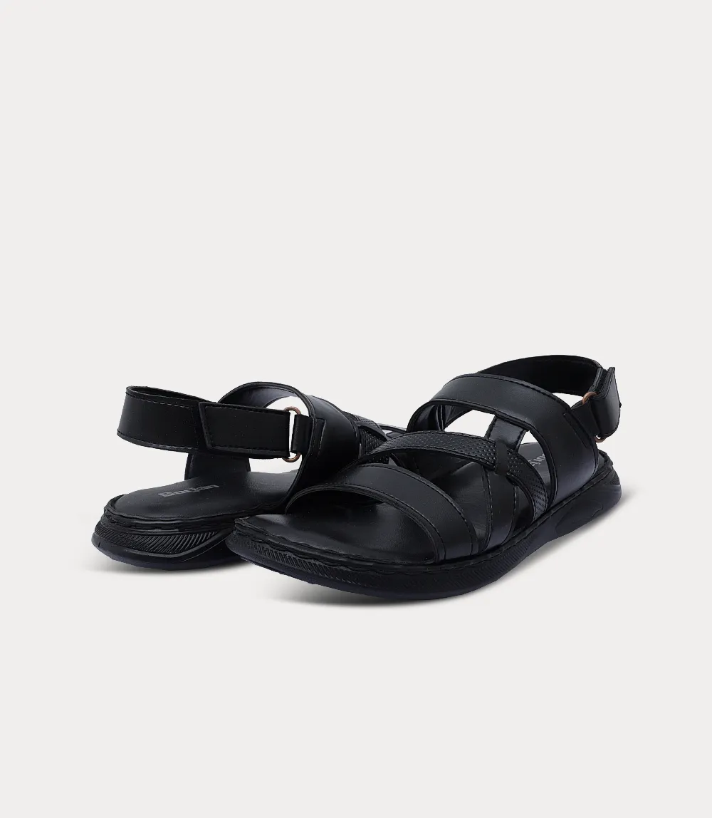 BM6940-BLACK-Men Sandal