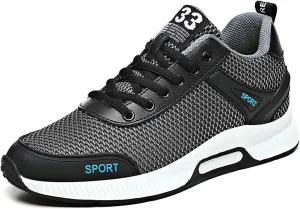 BMINFEE Men's Invisible Height Increasing Elevator Shoes 2.5 Inches Taller Lace-up Breathable mesh Lightweight Hip Hop Fashion Sneakers