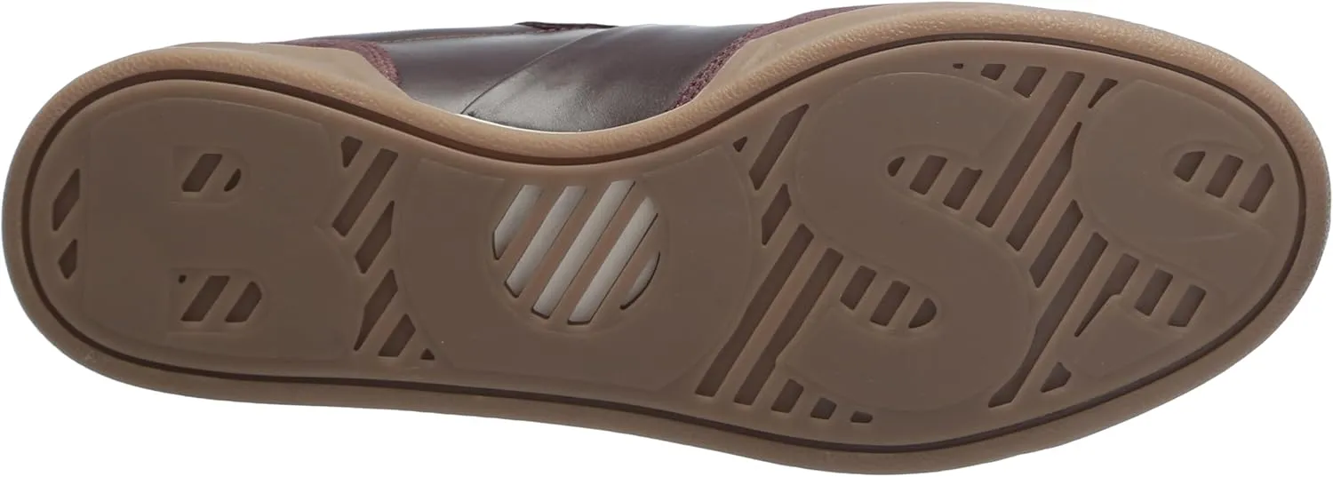 BOSS Men's Soft Leather Block Logo Low Top Sneaker
