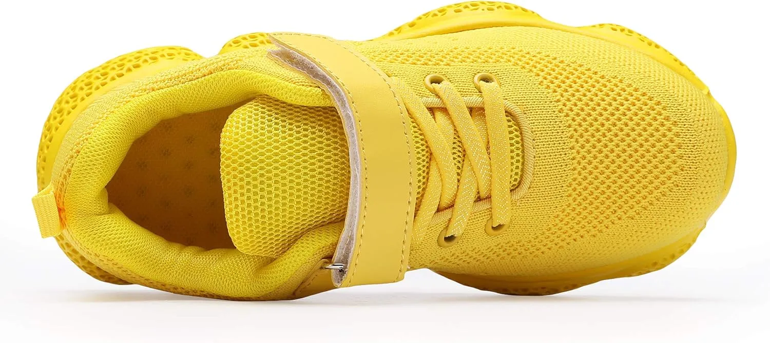 Boys Girls Sneakers Knitted Mesh Sports Shoes Breathable Lightweight Running Shoes for Kids Fashion Athletic Casual Shoes (Little/Big)