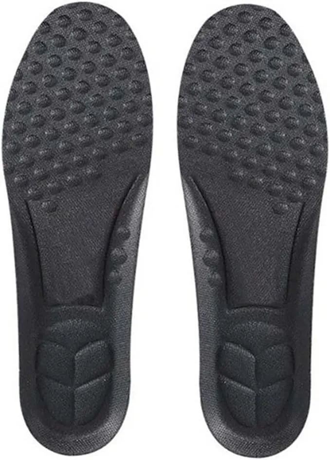 Breathable Sports Insoles for Sneakers Shock Absorption Shoe Sole Deodorant Template Running Foot Pads Inner Soles Feet Shoes(D,Large)