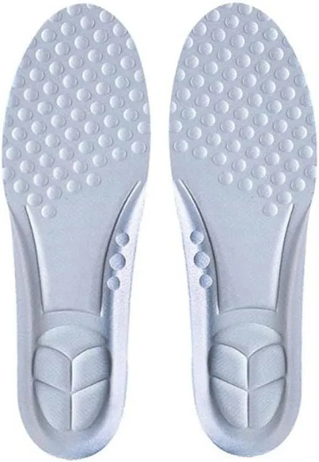 Breathable Sports Insoles for Sneakers Shock Absorption Shoe Sole Deodorant Template Running Foot Pads Inner Soles Feet Shoes(D,Large)