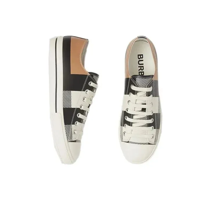 BURBERRY || Checked Canvas Low Top Silhouette Sneaker