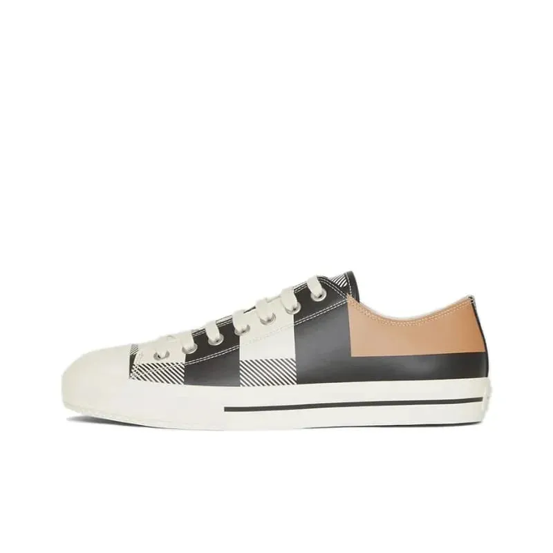 BURBERRY || Checked Canvas Low Top Silhouette Sneaker
