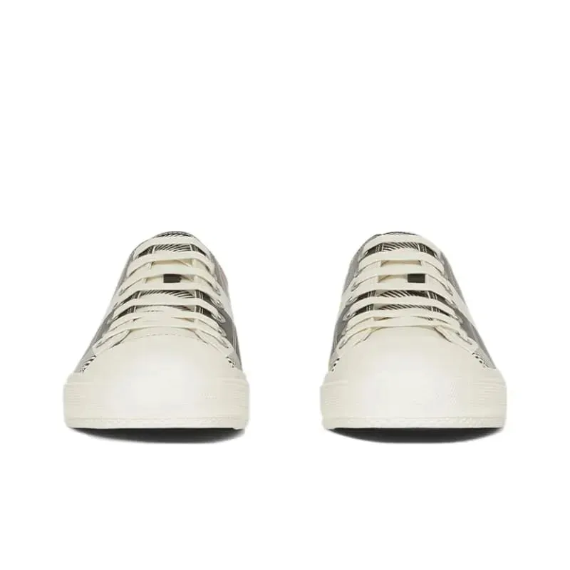 BURBERRY || Checked Canvas Low Top Silhouette Sneaker