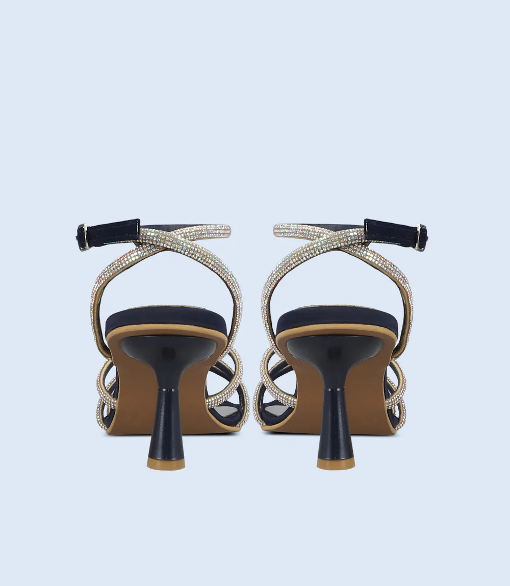 BW10111-NAVY-Women Sandal Heels