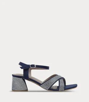 BW10413-NAVY-Women Sandal Heels