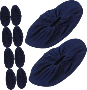 Cabilock 5pcs Shoe Covers Household Indoors Slipper Walking Reusable Men Covering Foot Home Blue Non Boot Protectors Covers Anti Mesh Shoe Breathable Flat Rubber Band
